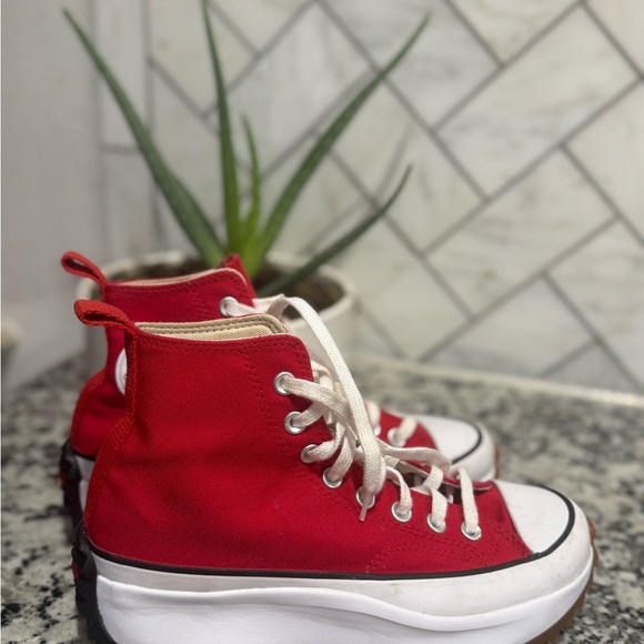 Converse Red Platform High-Tops - Picture 3 of 5